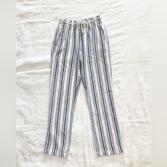 SIGRID OLSEN Linen Blend Striped Pants - Picture 2 of 12